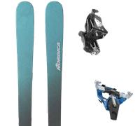 Pack sci alpinismo Nordica Unlimited 88 Aqua/grey 25 + Attacchi Sci - Blu / Grigio / Nero - Größe 179 - 2025