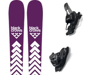 Pack sci Black Crows Sato Birdie Deep Purple 26 + Attacchi Sci - Viola / Bianco - Größe 167 - 2026