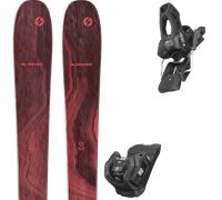 Pack sci Blizzard Black Pearl 97 24 + Attacchi Sci - Rosso - Größe 153 - 2024