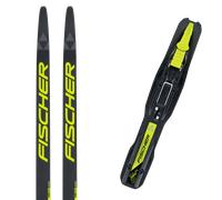 Pack sci di fondo Fischer Twin Skin Carbon Jr Black/yellow 25 + Attacchi Sci - Nero / Giallo - Größe 162 - 2025