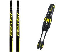 Pack sci di fondo Fischer Twin Skin Pro Medium 26 + Attacchi Sci - Nero / Giallo - Größe 207 - 2026