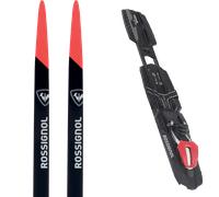 Pack sci di fondo Rossignol Delta Comp R-skin 23 + Attacchi Sci - Nero / Rosso / Bianco - Größe 198 - 2023