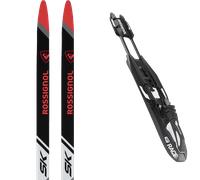 Pack sci di fondo Rossignol Delta Comp Skating Jr 25 + Attacchi Sci - Bianco / Nero / Grigio - Größe 143 - 2025