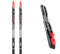 Pack sci di fondo Rossignol Speed R-skin Ss 24 + Attacchi Sci - Rosso / Grigio / Nero - Größe 140 - 2024