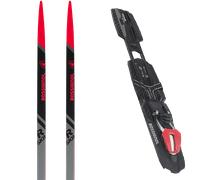 Pack sci di fondo Rossignol X-ium R-skin Medium 24 + Attacchi Sci - Nero / Grigio / Rosso - Größe 208 - 2024