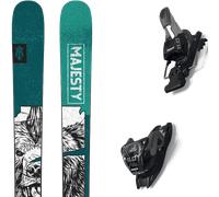 Pack sci Majesty Dirty Bear Pro 24 + Attacchi Sci - Verde / Nero / Bianco - Größe 176 - 2024