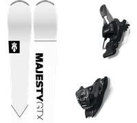 Pack sci Majesty Gtx Ti White 25 + Attacchi Sci - Bianco / Nero / Rosso - Größe 175 - 2025
