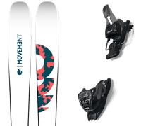 Pack sci Movement Fly 95 W 24 + Attacchi Sci - Bianco / Verde / Rosa - Größe 178 - 2024