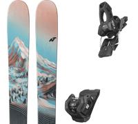 Pack sci Nordica Santa Ana 102 Peach/light Blue/black 26 + Attacchi Sci - Blu / Nero / Arancione - Größe 167 - 2026