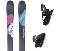 Pack sci Nordica Unleashed 90 Blue/aqua/pink 25 + Attacchi Sci - Blu / Grigio / Rosa - Größe 152 - 2025