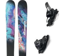 Pack sci Nordica Unleashed 98 Oilslick/turquoise 26 + Attacchi Sci - Nero / Blu / Multicolore - Größe 186 - 2026