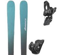 Pack sci Nordica Unlimited 88 Aqua/grey 26 + Attacchi Sci - Blu / Grigio / Nero - Größe 165 - 2026