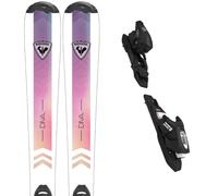 Pack sci Rossignol Diva Jr 100-120 White/pink + Kid 4 Gw Black 26 - Bianco / Viola / Rosa - Größe 110 - 2026