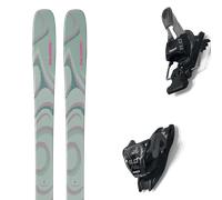 Pack sci Salomon Qst 100 Iceberg Green/nirvana/rhodamine 26 + Attacchi Sci - Verde / Rosa - Größe 164 - 2026