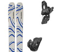 Pack sci Salomon Qst 106 Almond Milk/race Blue/black 27 + Attacchi Sci - Grigio / Blu - Größe 181 - 2027