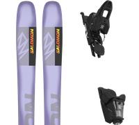 Pack sci Salomon Qst 106 Sweet Lavender/flame Orange 24 + Attacchi Sci - Viola / Nero - Größe 181 - 2024