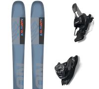 Pack sci alpinismo Salomon Qst 92 Copen Blue/yellow/neon Green 24 + Attacchi Sci - Blu / Grigio - Größe 160 - 2024