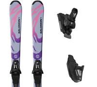 Pack sci Salomon Qst Jr S + C5 Gw J Cosmic Sky/pastel Pink/ultra Violet 27 - Grigio / Rosa / Viola - Größe 110 - 2027