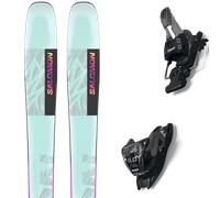 Pack sci Salomon Qst Lumen 98 Bleach Aqua/rhod Red/gold Poppy 24 + Attacchi Sci - Blu / Grigio - Größe 176 - 2024
