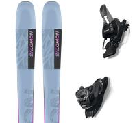 Pack sci Salomon Qst Lux 92 Airy Blue 24 + Attacchi Sci - Blu / Bianco / Grigio - Größe 168 - 2024