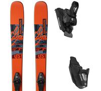 Pack sci Salomon Qst Spark Jr S + C5 Gw J85 Flame/copen Blue/black 25 - Nero / Arancione / Blu - Größe 113 - 2025