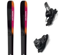 Pack sci Salomon Stance 96 Black/race B/w 25 + Attacchi Sci - Nero / Rosa / Arancione - Größe 168 - 2025