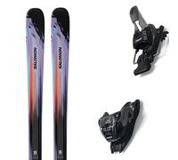 Pack sci Salomon Stance Pro 86 Violet Tulip/nasturtium/black 27 + Attacchi Sci - Viola / Nero / Arancione - Größe 185 - 2027