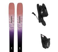 Pack sci Salomon Stance Pro W 88 Fusion Coral/chive Blossom/fairy Tale 26 + Attacchi Sci - Viola / Rosa / Nero - Größe 174 - 2026