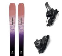 Pack sci Salomon Stance Pro W 88 Fusion Coral/chive Blossom/fairy Tale 27 + Attacchi Sci - Viola / Rosa / Nero - Größe 168 - 2027