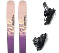 Pack sci Salomon Stance W 94 Blk/purple Magic/maple Sugar 24 + Attacchi Sci - Beige / Nero / Viola - Größe 174 - 2024
