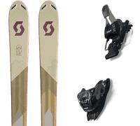 Pack sci Scott Pure Free 90ti W 24 + Attacchi Sci - Viola / Beige - Größe 160 - 2024