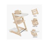 Tripp Trapp High Chair Bundle Natural + Stokke Tray White