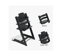 Pack seggiolone Tripp Trapp® Nero sedia + babyset - personalizzabile - Stokke®