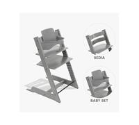 Pack seggiolone Tripp Trapp® Storm Grey sedia + babyset - personalizzabile - Stokke®