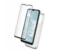 Pack Silitrans Cover Morbida e Proteggi Schermo Vetro Temperato per Logicom Aero