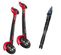 Pack skiroll Kv+ Rollerski Arrow Skate Slow Carbon 25 + Attacchi Sci - Rosso / Nero - Größe unica - 2025