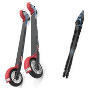 Pack skiroll Kv+ Rollerski Launch Skate Curved 60 Cm Standard Wheels 25 + Attacchi Sci - Nero - Größe unica - 2025