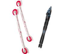Pack skiroll Ski Skett Elite Skate Pe 25 + Attacchi Sci - Bianco / Rosso - Größe unica - 2025