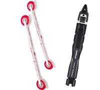 Pack skiroll Ski Skett Elite Skate Pe 25 + Attacchi Sci - Bianco / Rosso - Größe unica - 2026