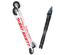 Pack skiroll Ski Skett Elite Skate Pl 25 + Attacchi Sci - Bianco / Rosso - Größe unica - 2025