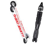 Pack skiroll Ski Skett Elite Skate Pl 25 + Attacchi Sci - Bianco / Rosso - Größe unica - 2025