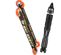 Pack skiroll Ski Skett Fast Skate Pro 25 + Attacchi Sci - Grigio / Rosso - Größe unica - 2025