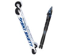 Pack skiroll Ski Skett Sport Skate Pl 25 + Attacchi Sci - Bianco / Blu - Größe unica - 2025
