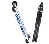 Pack skiroll Ski Skett Sport Skate Pl 25 + Attacchi Sci - Bianco / Blu - Größe unica - 2025