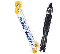 Pack skiroll Ski Skett Sport Skate Pv 25 + Attacchi Sci - Bianco / Blu - Größe unica - 2025