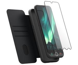 Pack Smartphone Doro Aurora A30 Plus Graphite + Custodia di protezione Nera + Pellicola protettiva in vetro temperato - Nouvo