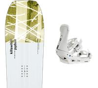 Pack snowboard Amplid Kill Switch White/yellow 26 + Attacchi Sci - Bianco / Verde - Größe 158 - 2026