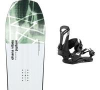 Pack snowboard Amplid Ohana Vibes White/green 26 + Attacchi Sci - Bianco / Verde - Größe 156 - 2026