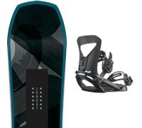 Pack snowboard Amplid Singular Twin 26 + Attacchi Sci - Verde / Blu / Nero - Größe 158 - 2026