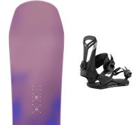 Pack snowboard Bataleon Whatever Multicolor 26 + Attacchi Sci - Blu / Viola / Nero - Größe 156W - 2026